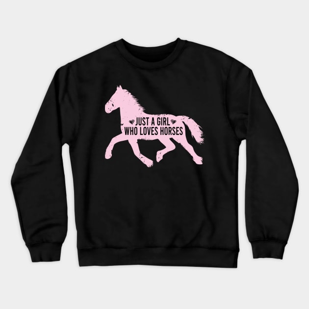 A Girl Who Love Horses for Horse Lover T-shirt, Horse Shirt, Horse Lover Gift, Cute Horse Shirt, Funny Sarcastic Shirt, Gift For Her Crewneck Sweatshirt by ARBEEN Art